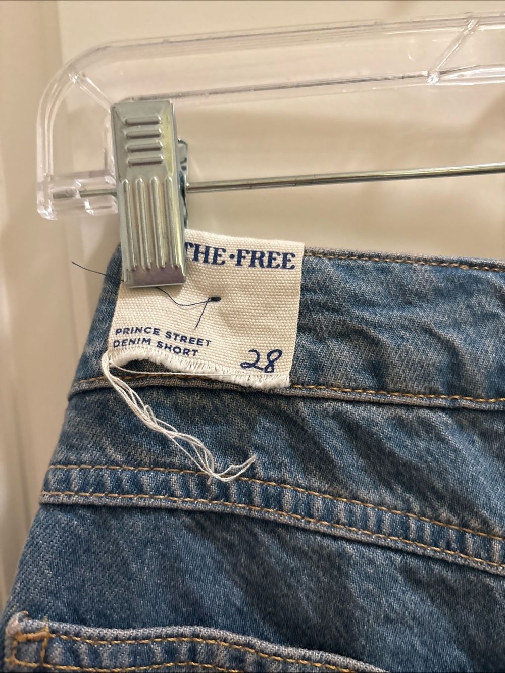 NWT Free People We The Free Prince Street Denim Shorts Boho Festival Size  28 - Picture 6 of 6